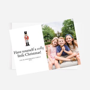 Nussknacker, Corjl Lustige Feiertagskarte Weihnachtskarte, Familienfotokarte, von einem Nuthouse Weihnachtsfotokarte, Feiertagskarten mit Foto
