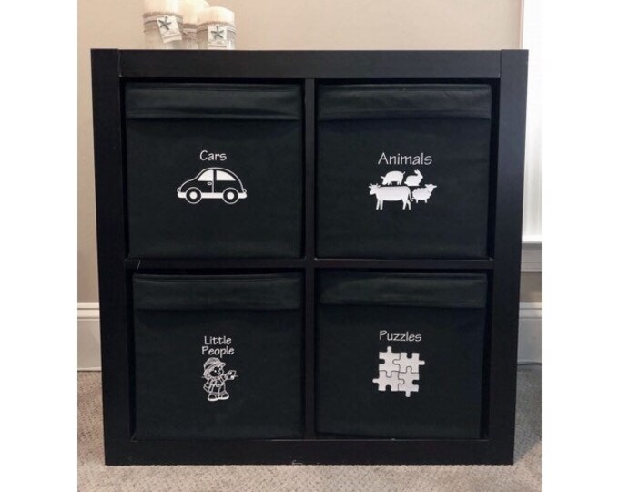 Toy Bin Decals FABRIC BINS Etsy