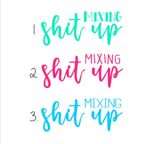 Bad Ass Baker Mixer Decal Set Can be used on any smooth surface glasswoodplastic Can be customized- You choose color,design /& size