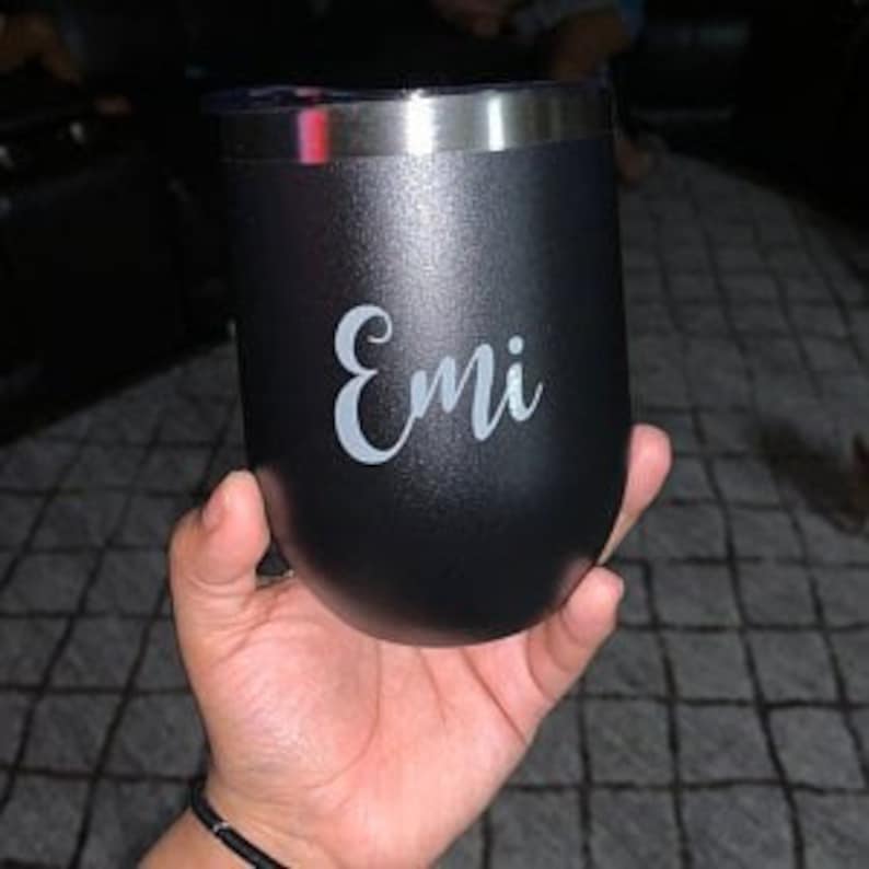 Wine Glass Decal Yeti Cup Decal Tumbler Cup Decal Name Etsy