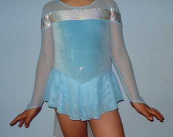 Figure Skating Dress Queen Elsa Girls and Adult Sizes Frozen