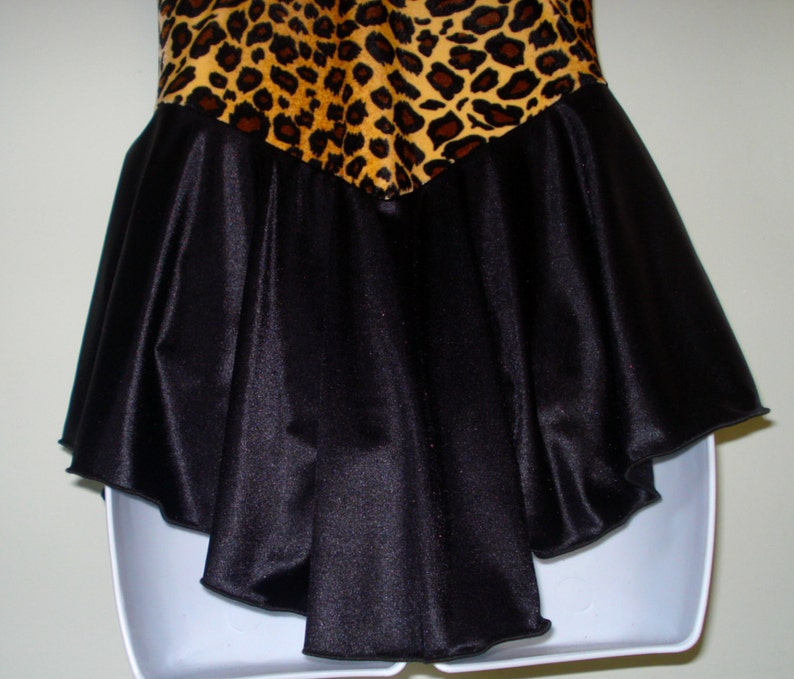 Figure Skating Dress Halter Style Leopard / Cheetah Velvet Etsy