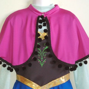 ALL SIZES Princess Anna Inspired Cape-Cloak-Frozen Pink Cape Infant-Girls & Adults-Costume-Adult Anna Frozen Figure Skating Outfit-Cosplay