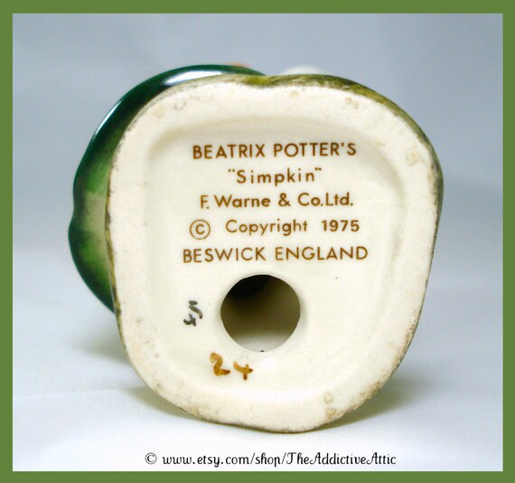 RARE Vintage Beatrix Potter Beswick Figurine - 