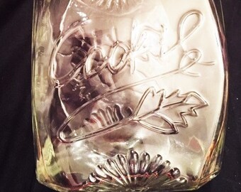 Cookie jar - Clear heavy glass 11.5" tall with sealing lid