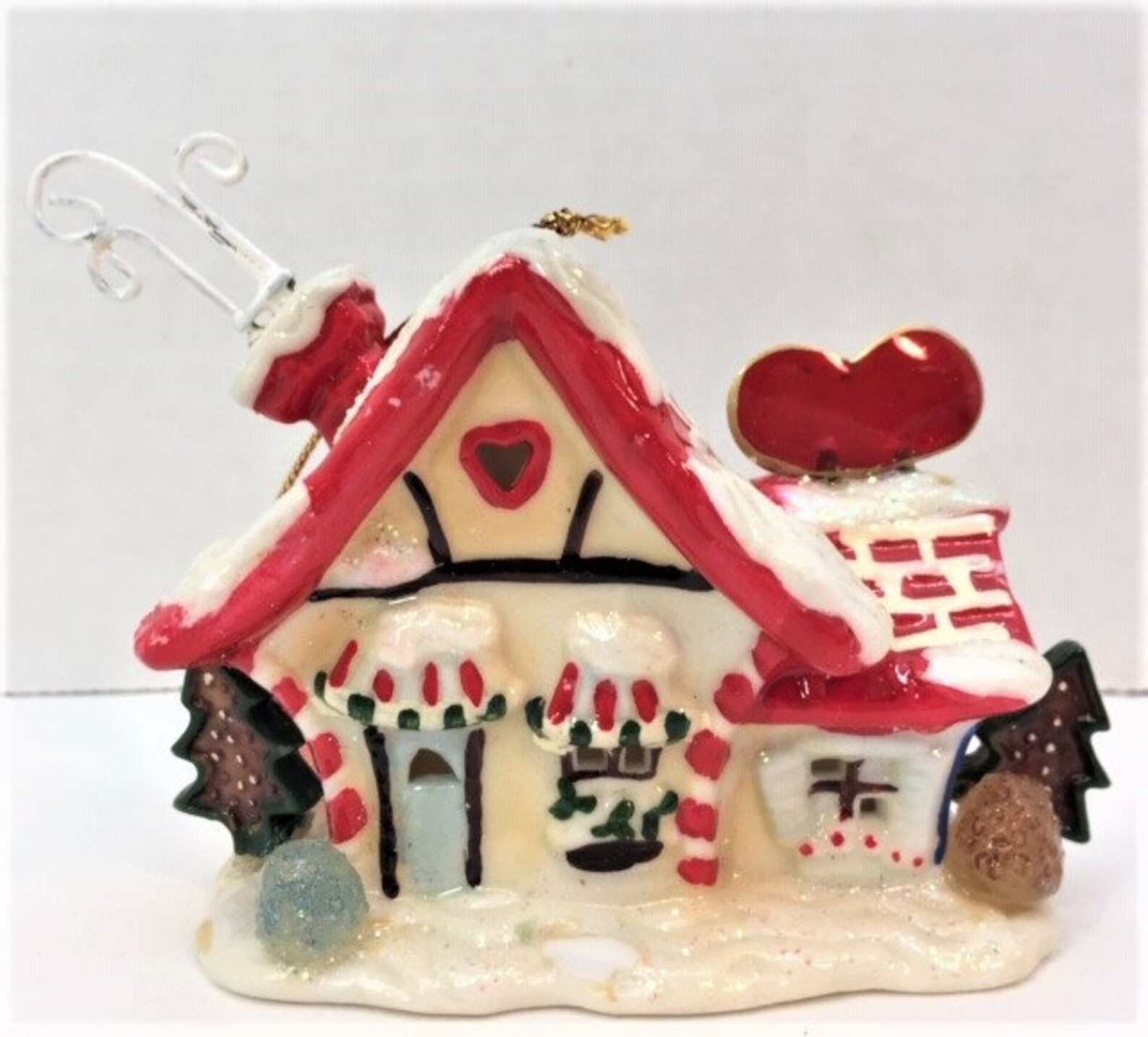 Christmas Ceramic House Ornament Etsy