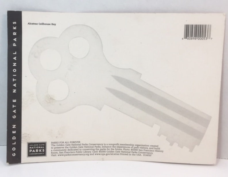 Golden Gate National Parks Conservancy Key to Alcatraz Souvenir 2000