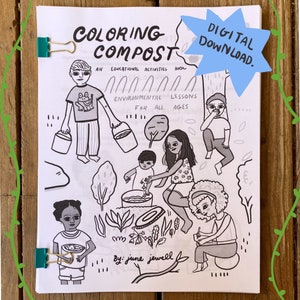 Coloring Compost Activity Book by June Jewell Digital Download