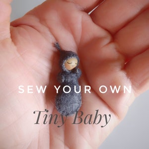 Tiny Baby Supply Kit with Medium Skin Tone Faces DIY Sewing Craft Materials and Needle Included for 2 Dolls Pattern Not Included image 2