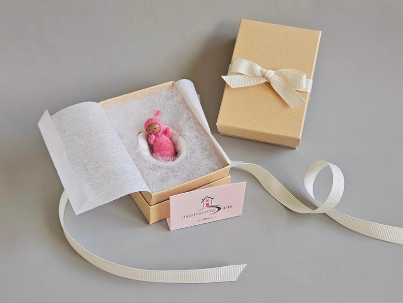 Tiny Baby in a Walnut Shell - Made to Order in Custom Colors image 7