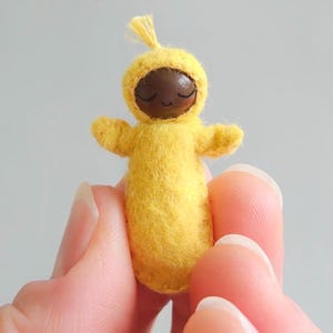 Tiny Baby in a Walnut Shell - Made to Order in Custom Colors image 9