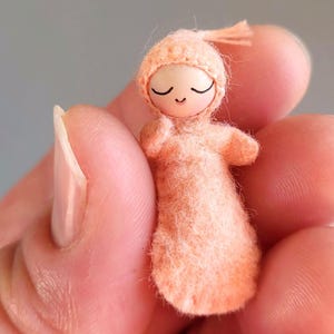Tiny Baby in a Walnut Shell - Made to Order in Custom Colors image 8