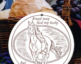 Horse - Feed My Soul Porcelain Bread and Bun Warmer