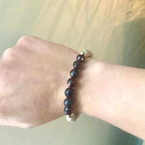 Natural Garnet Crystal Bracelet, Red Garnet Gemstone Bracelet, January Birthdays, Garnet Jewelry, Garnet Bead Bracelet, Birthstone Jewelry