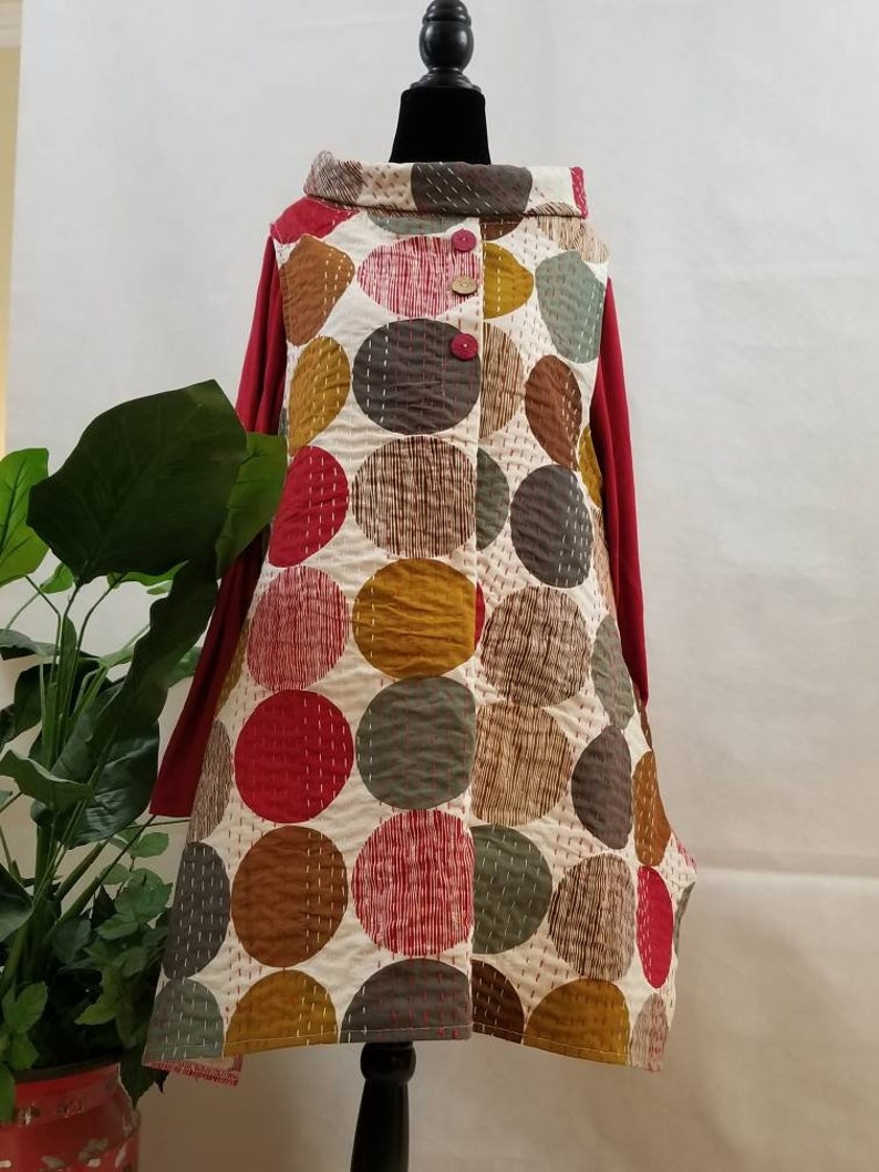 Women's Large, Wonderful Kantha Quilt Tunic W/pockets Unique Style