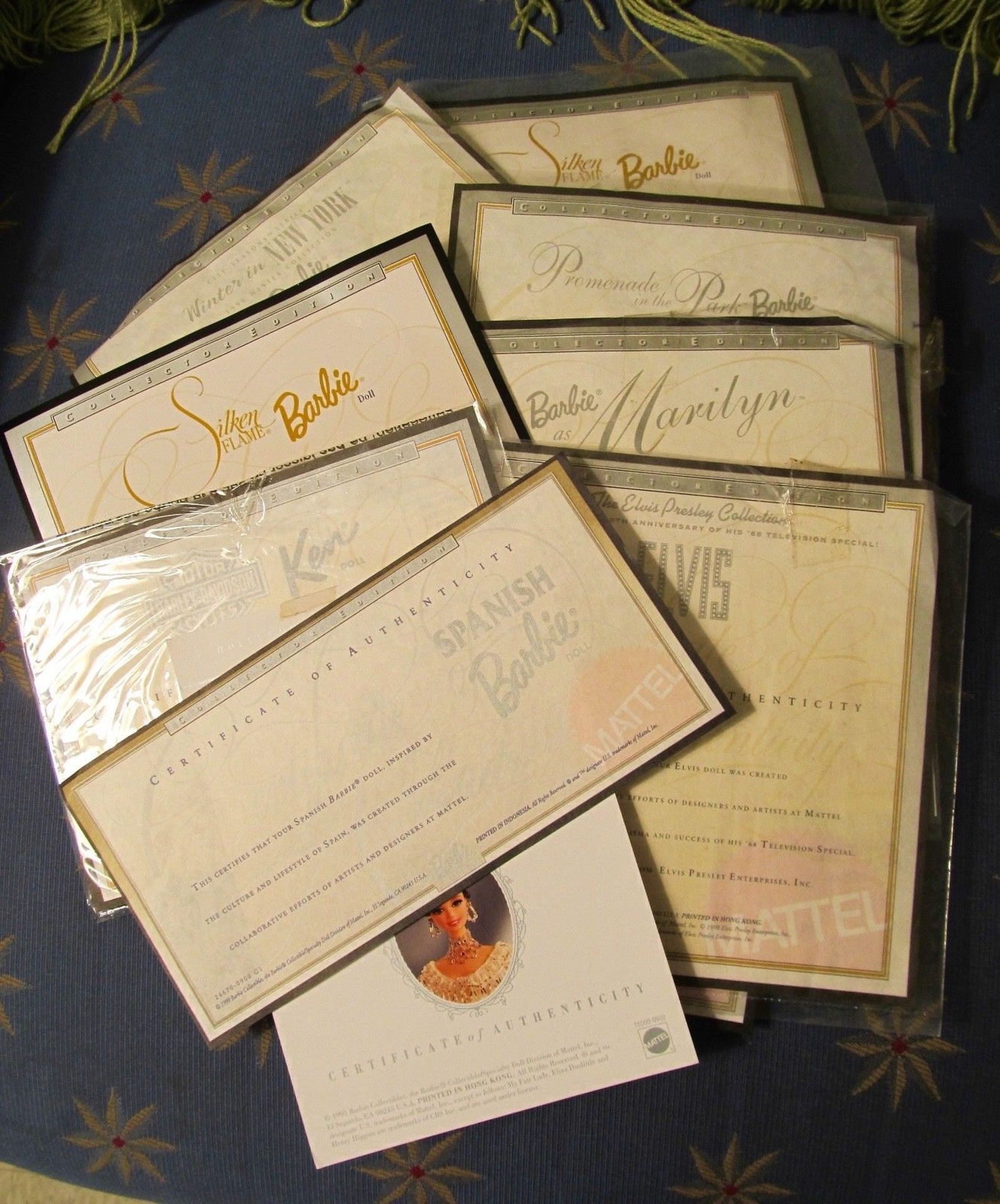 Barbie Doll Certificate Of Authenticity Originals | Etsy