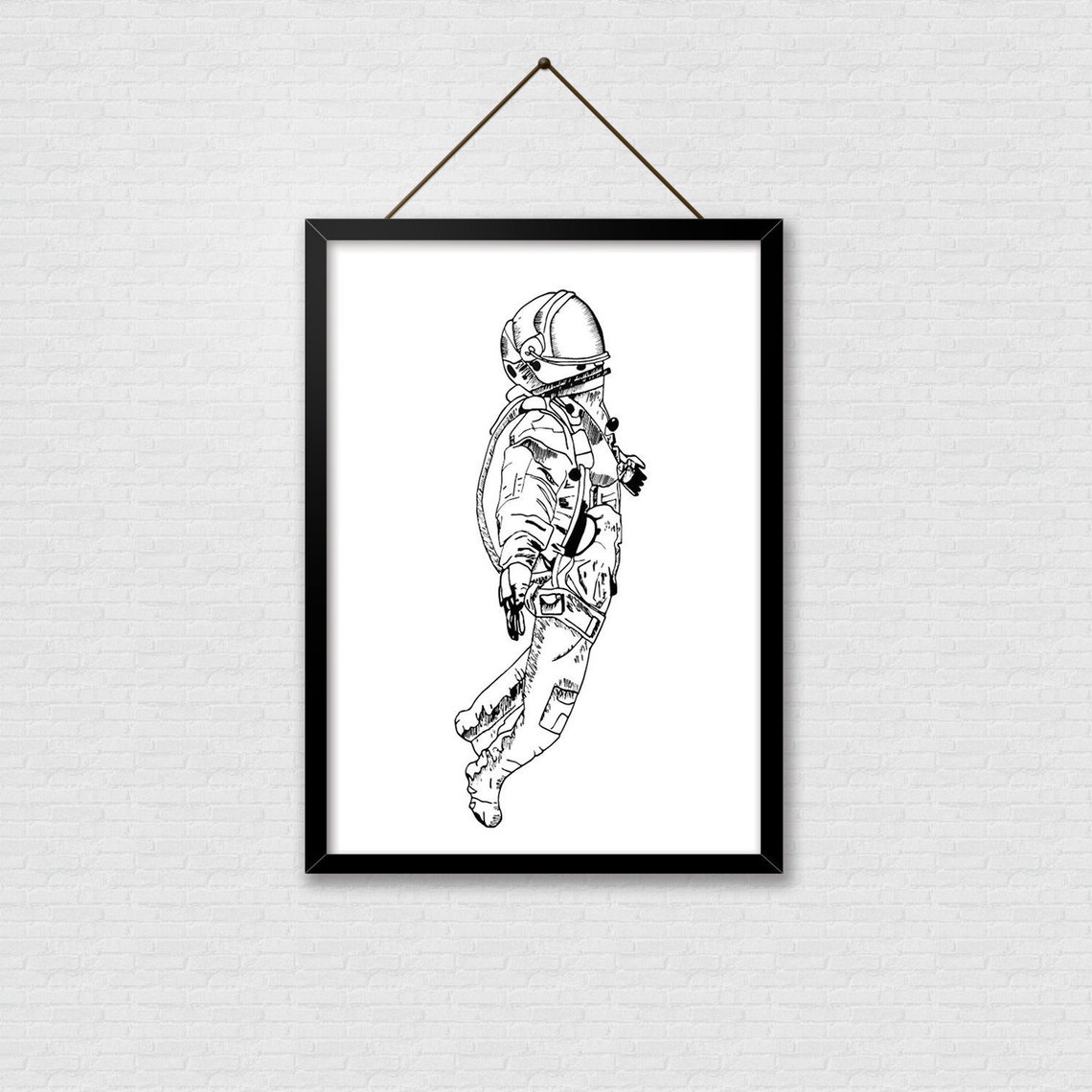 Astronaut Floating in Space Drawing Printable Astronaut Drawing From