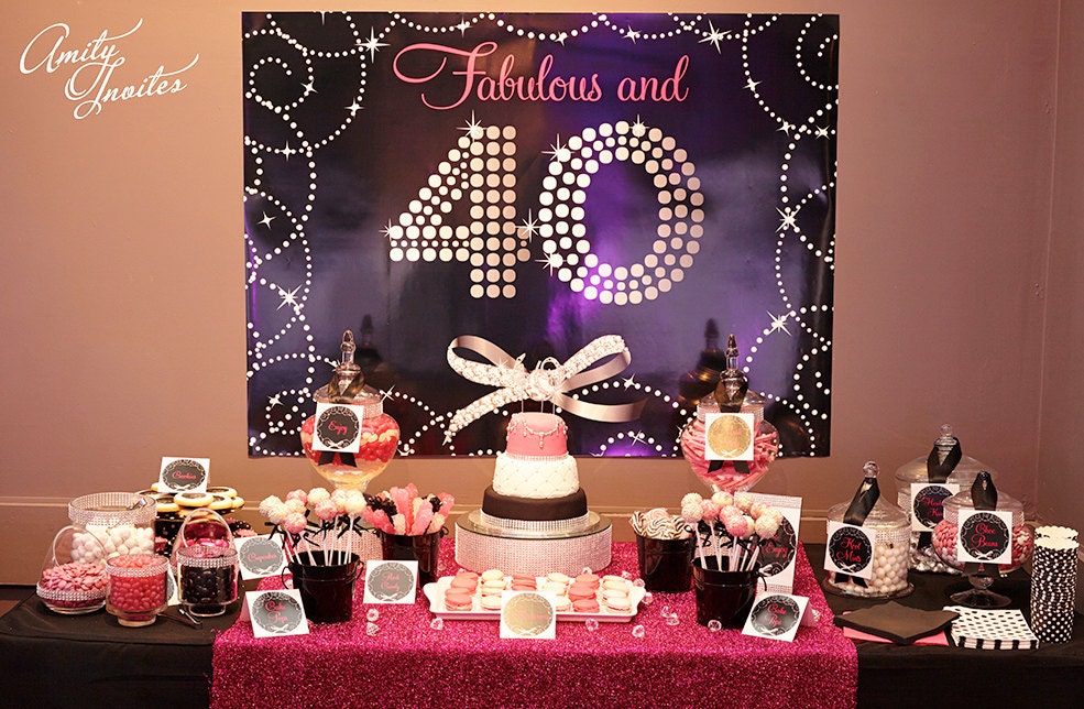 Printable ADULT BIRTHDAY Stationery Bling Diamonds Classic | Etsy