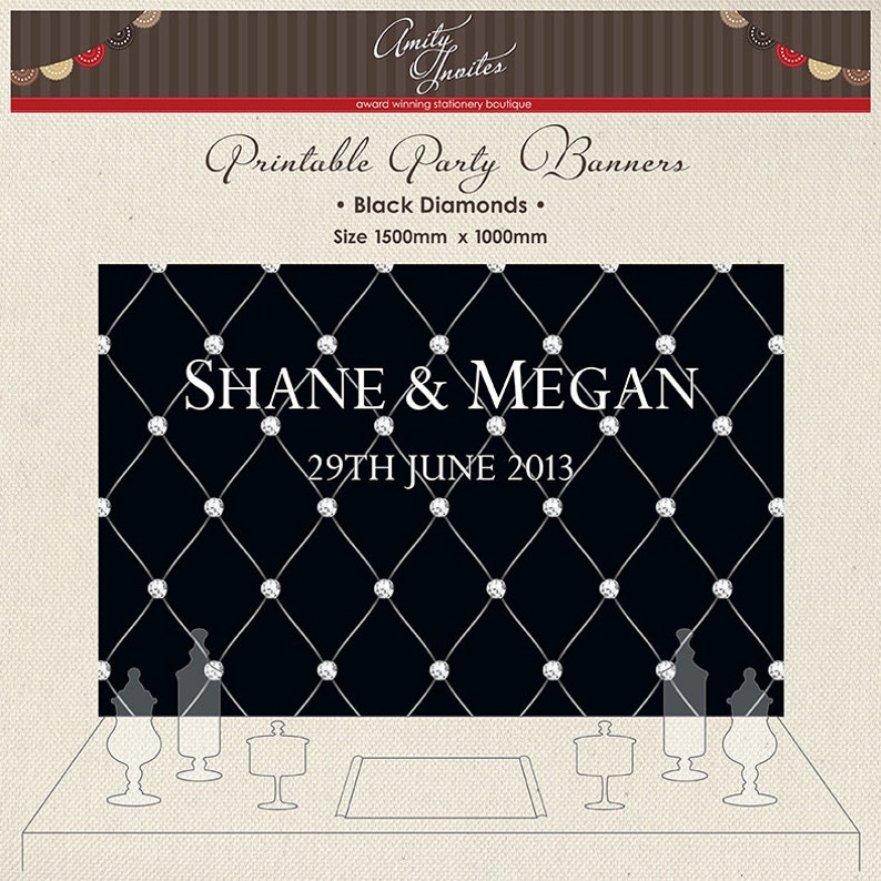 DIGITAL Printable Party Banner Buffet Candy Dessert Table - Etsy