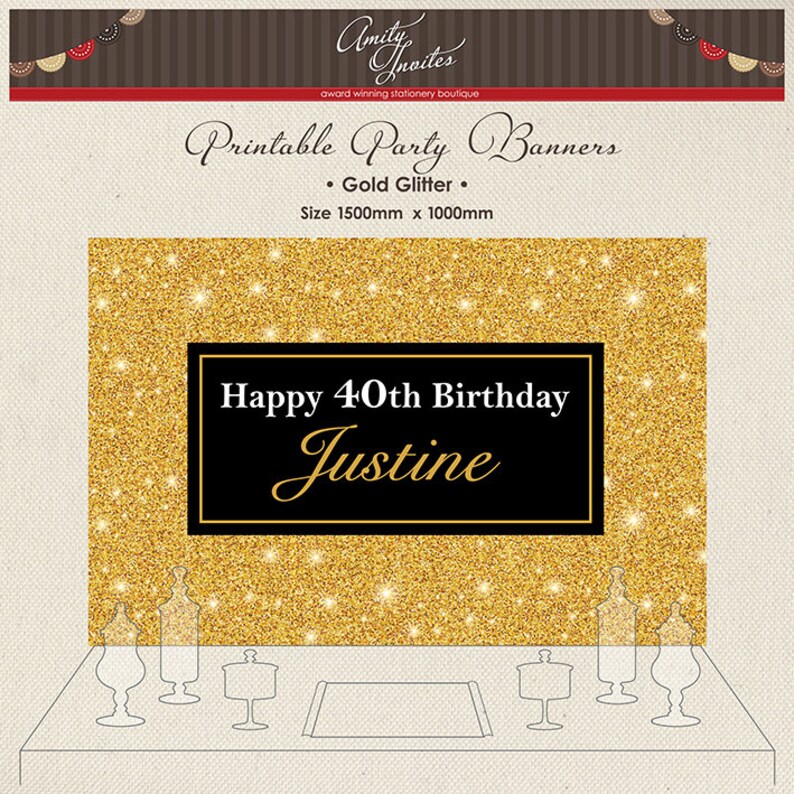 DIGITAL Printable, Party Banner, Backdrop, Buffet, Candy, Dessert Table ...