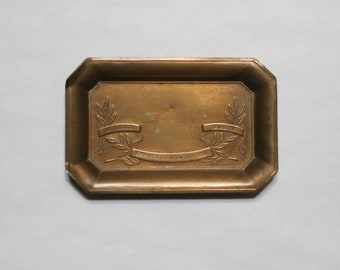 Vintage Bronze PinTray, Jewelry Tray, 1930 Danbury Connecticut Henry Dick & Son Furniture, Metal Arts, Rochester NY