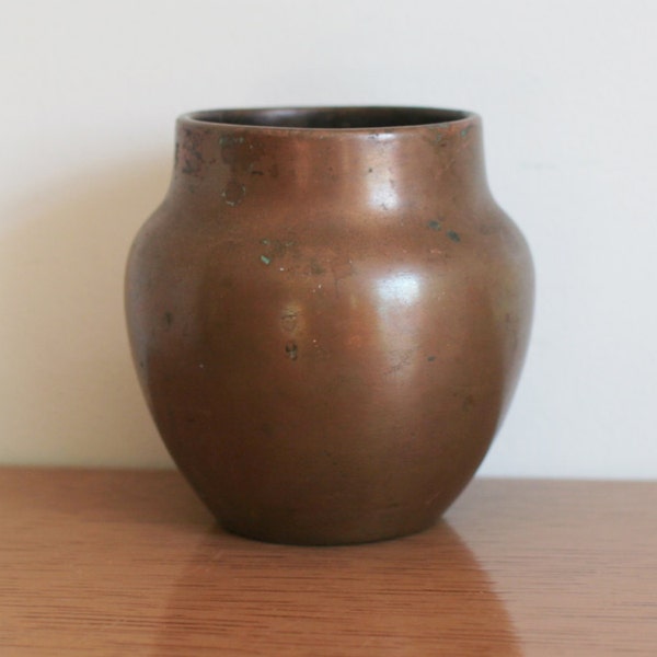 Vintage Charles Walter Clewell Rare Signed Copper Pot, Vase, Art Pottery, 1930s