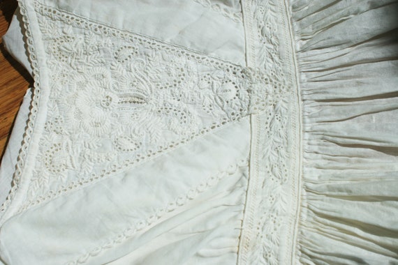 Antique Victorian Christening Gown, Handmade, Emb… - image 1