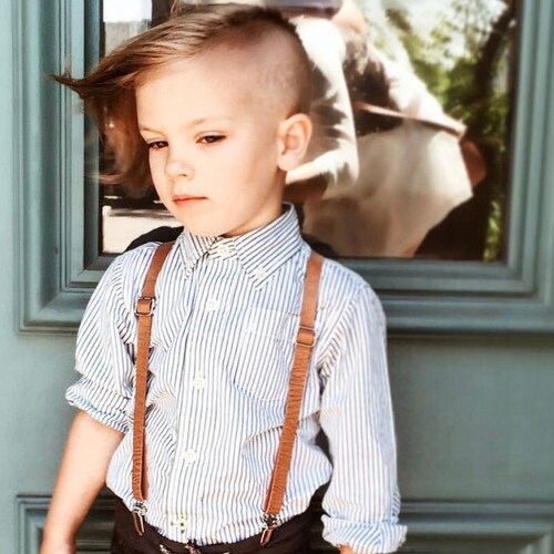 Vegan SKINNY Brown Suspenders Mens or Kids Rustic Hipster - Etsy