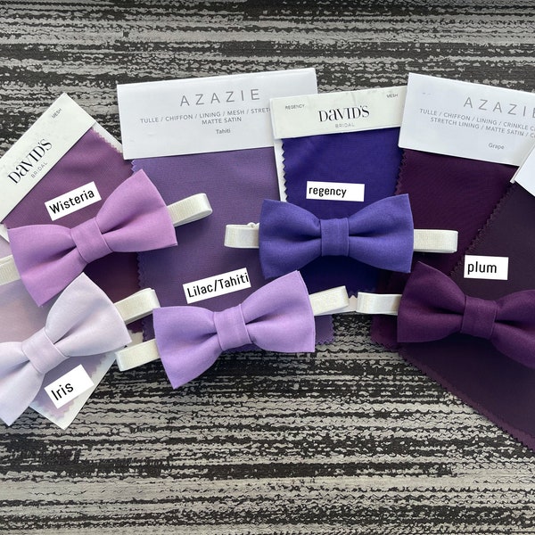 Purple bow tie , Plum Lavender Wisteria Lilac Tahiti Iris Regency bow ties  , Kids Boys Baby Mens Ring Bearer Groom best Man bow ties