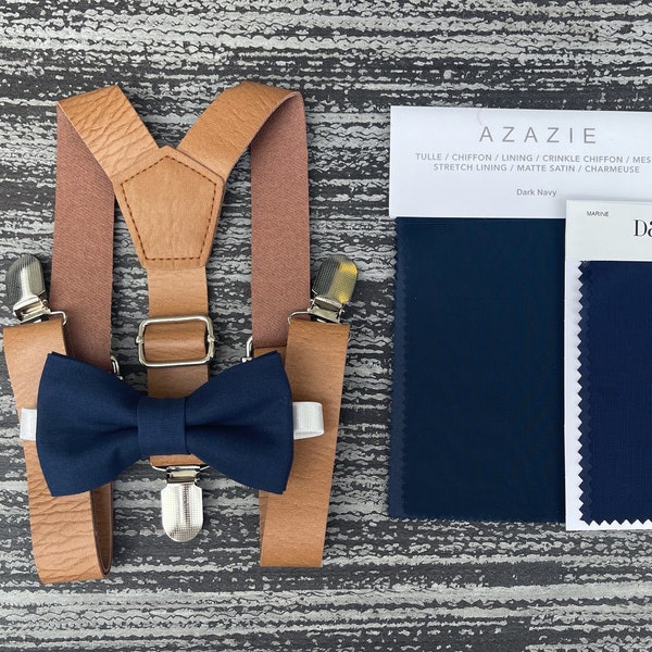 Adjustable Straps For Boys In Navy Blue And Brown - Total Eclipse | Tape à L'oeil - Foto 9