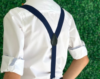 White Huture Suspenders Children Suspenders Belt Toddlers Clips Suspenders Solid Straight Clip Suspenders Boys Girls Suspenders for Dress Pant Tuxedo Braces Buckle Strap Suspenders for Kids