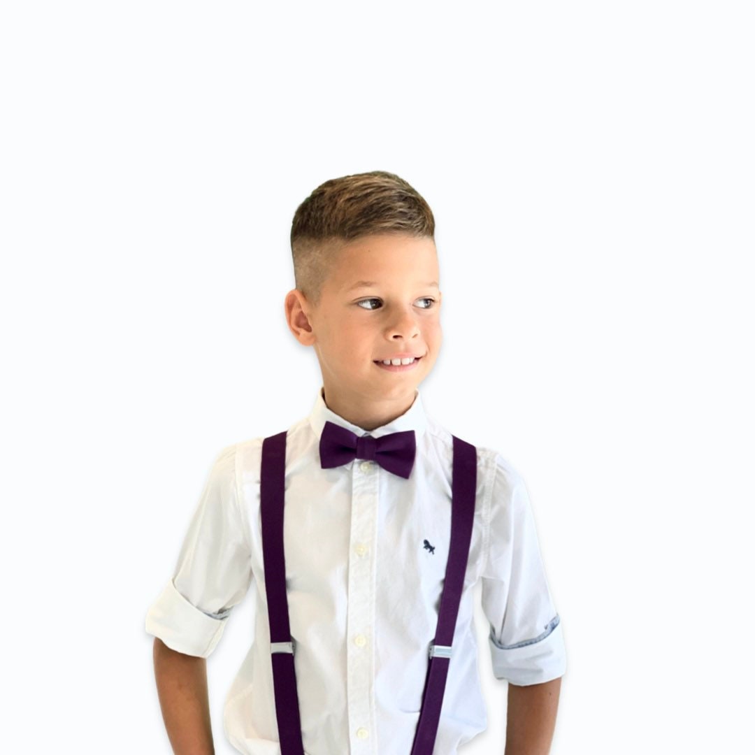 baby boy bow tie and suspenders outfit