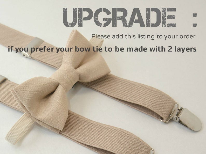 UPGRADE If you need bow tie with two layers instead of one just add this listing to your order