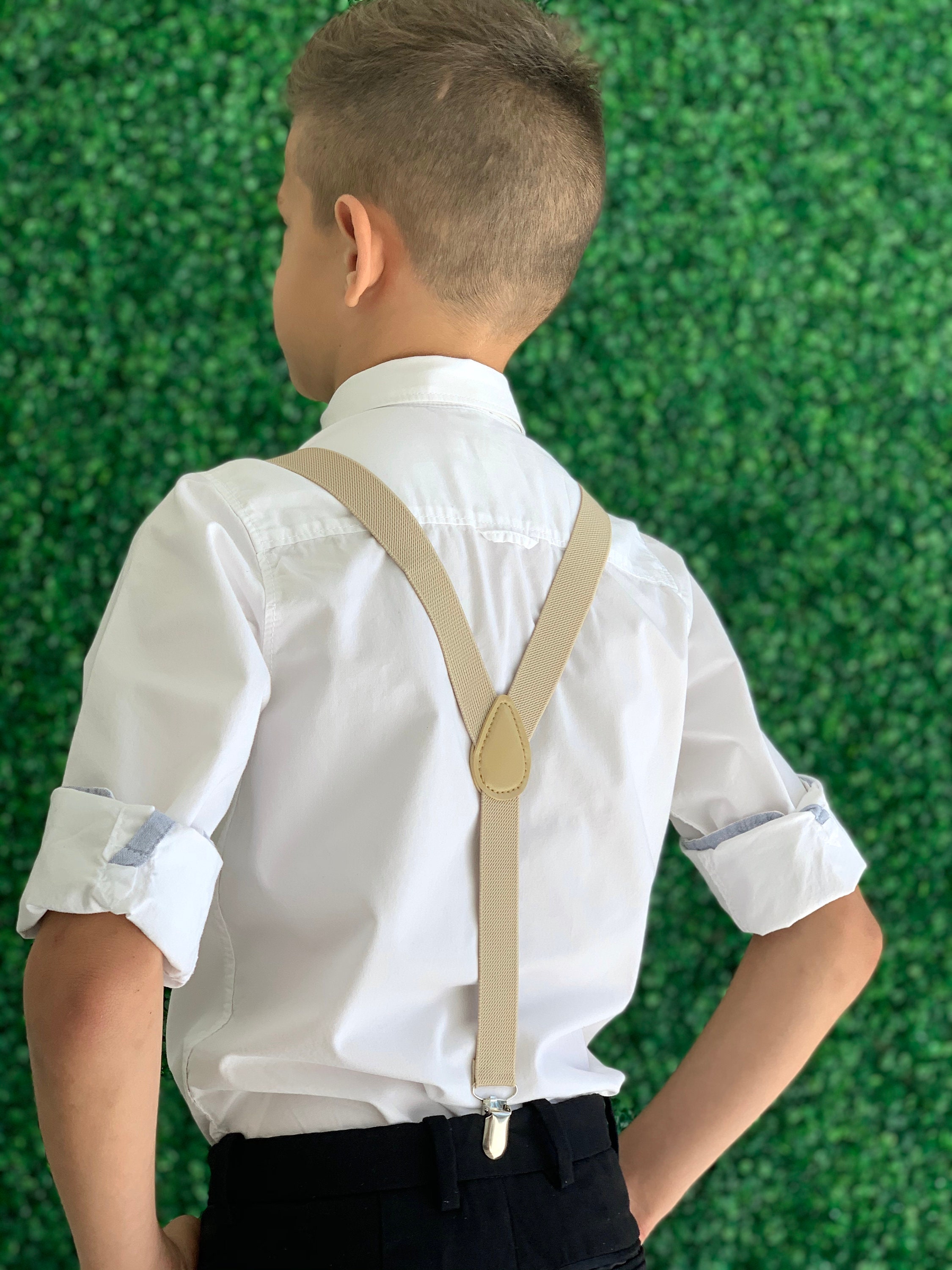 Suspenders SET 8months ADULT Kids Baby Boys Light Tan Khaki Etsy
