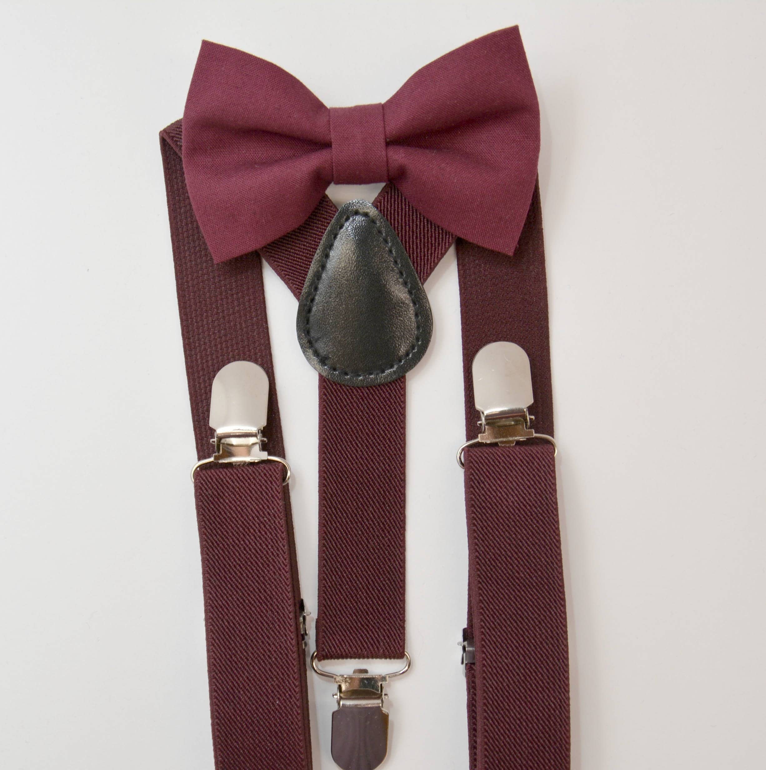Suspenders SET 8mon Adult Kids Mens Baby Boys Dark Burgundy Etsy