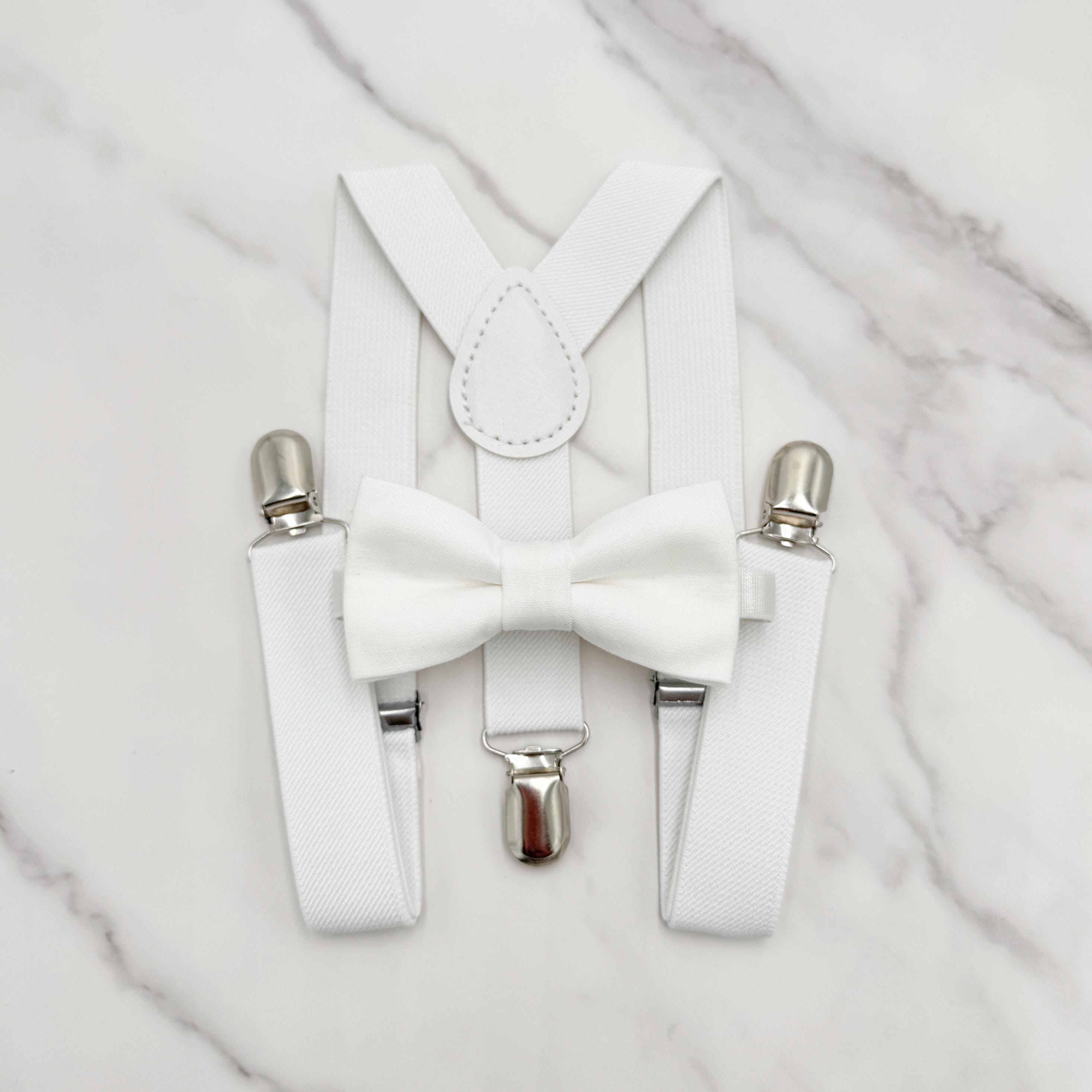 white bow tie and suspenders near me