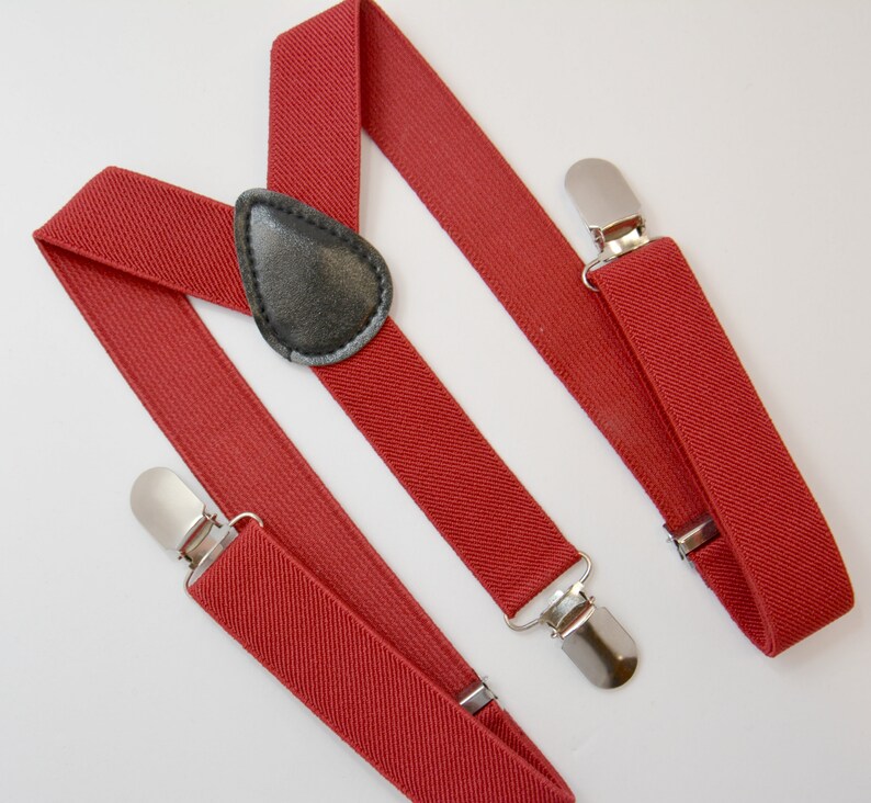 Suspenders SET 6mon Adult Mens Kids Baby Boys Red Suspenders Etsy