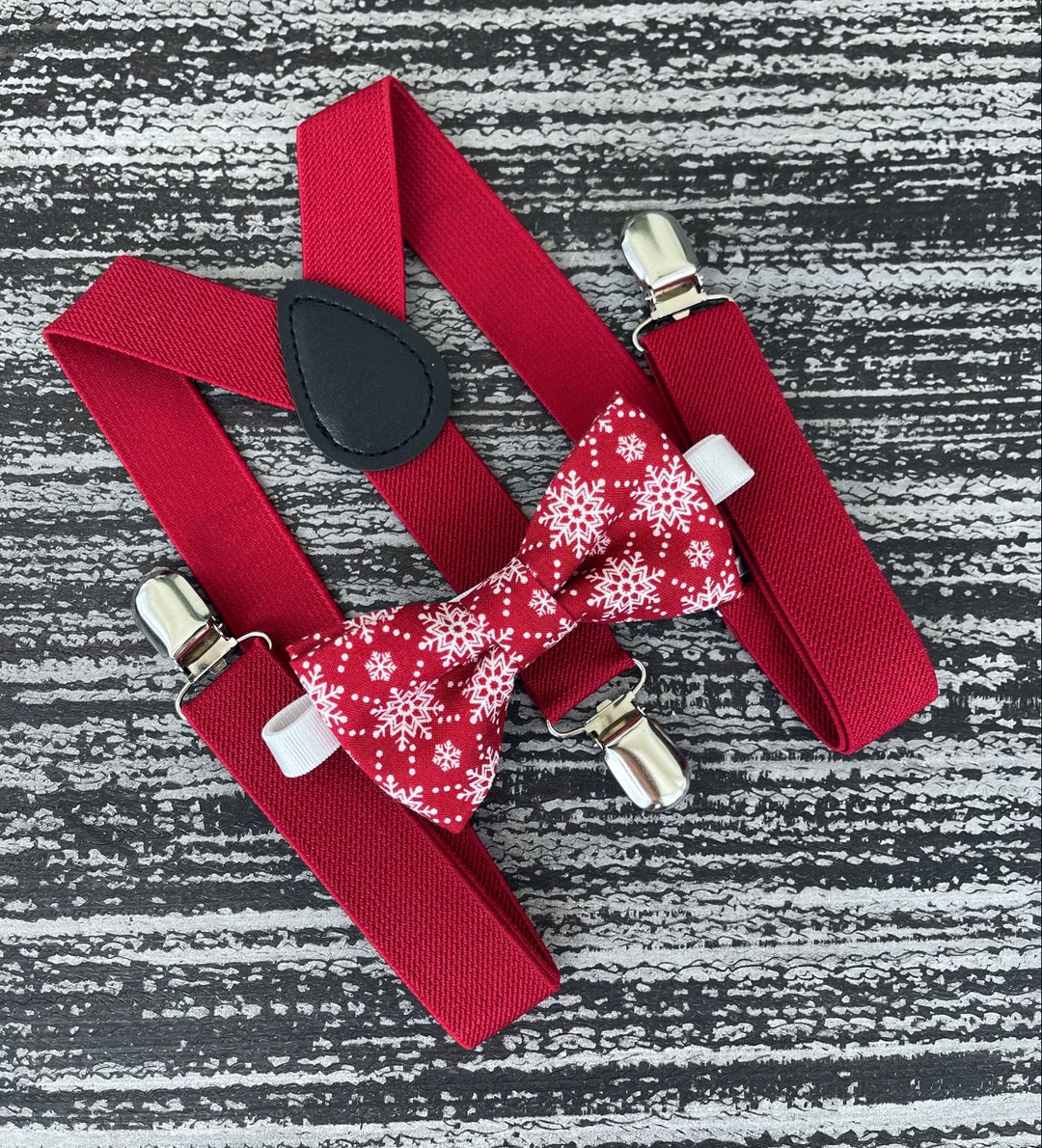 sparkly bow tie and suspenders