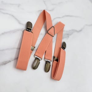 Bretels Bretels, rustieke stijl, alle maten baby tot volwassene, jongens en heren bretels, outfit voor ringdrager, trouwoutfit, koraal bretels