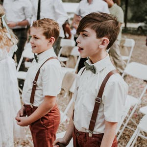 dark brown suspenders