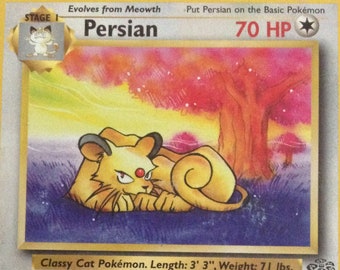 1999 persian pokemon card value PSA8 Lv.25 No.053 Common Old Back 1997 Japanese S Having been authenticated and graded Persian Pokemon Trading Card -