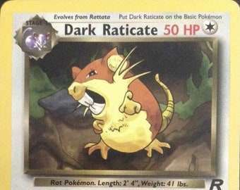 dark raticate pokemon card value Dark Raticate No. 020 Japanese Team Rocket Set Pokemon TCG Card In Pro –  The Game Experts main image 0