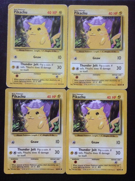 Pikachu Pokemon Trading Card - Etsy