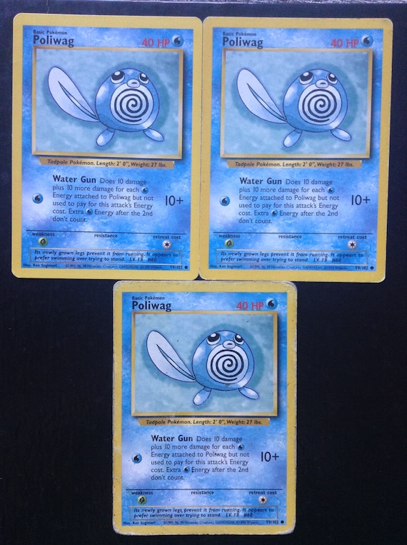Poliwag Pokemon Trading Card - Etsy