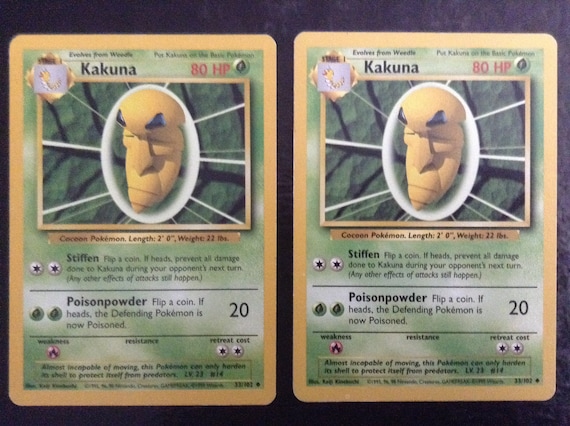 Kakuna Pokemon Trading Card - Etsy Kakuna Pokemon Trading Card - Etsy