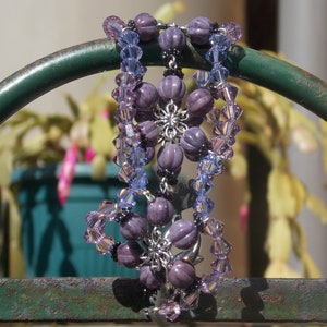 Bracelet manchette marguerite Swarovski