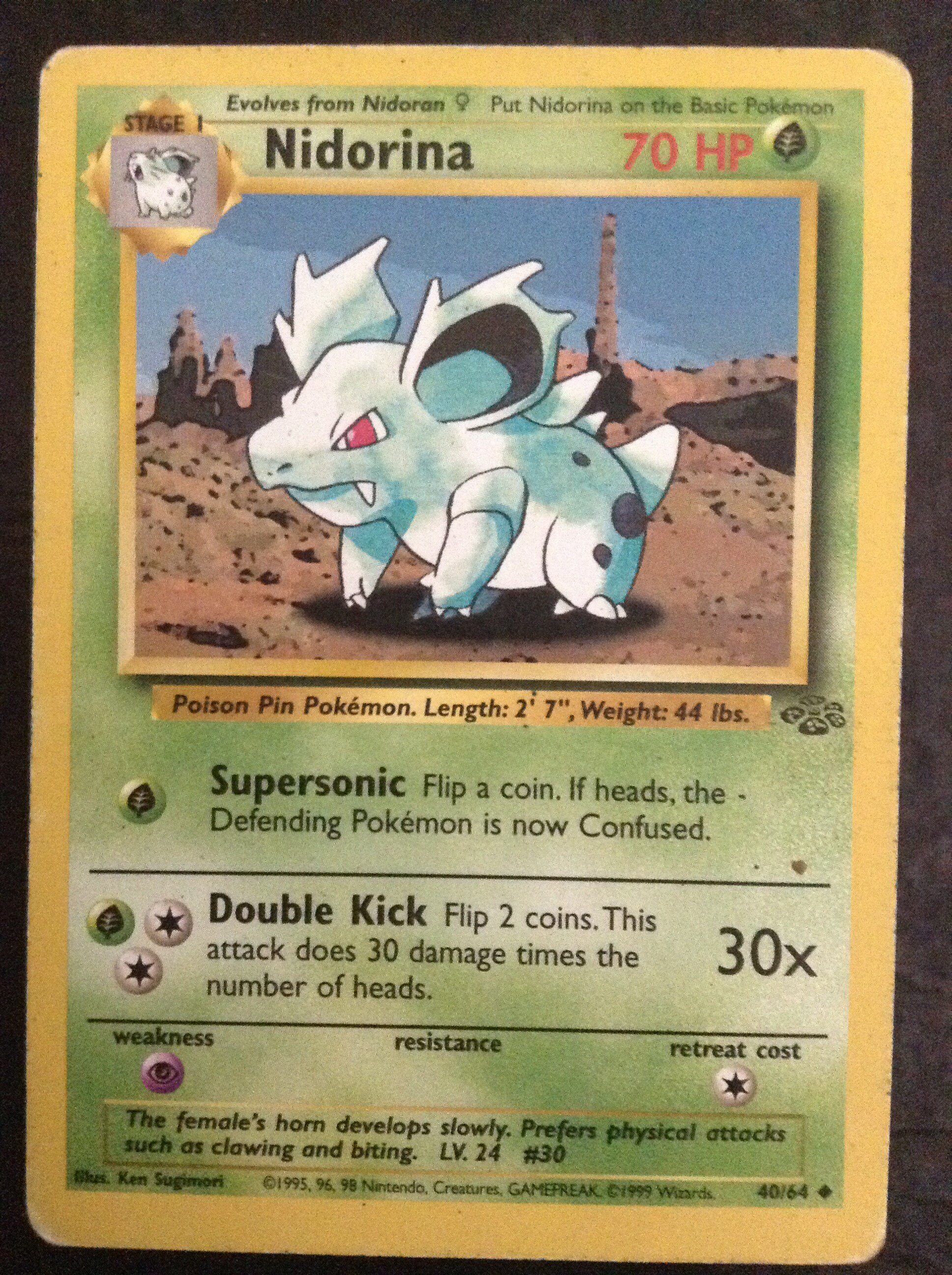 アメリカ購入品 Nidorina Nidorina Pokemon Trading Card - Etsy