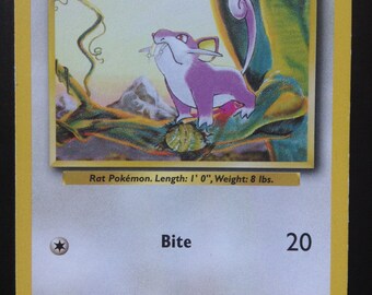 Rattata Pokemon Trading Card - Etsy
