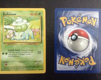 bulbasaur pokemon card first edition Base Set Common #44 you may search your deck for a Trainer card Pokemon 1st Edition French Bulbasaur