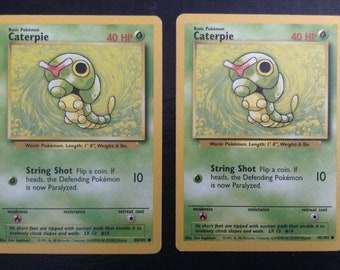 Caterpie Pokemon Trading Card - Etsy Caterpie Pokemon Trading Card - Etsy